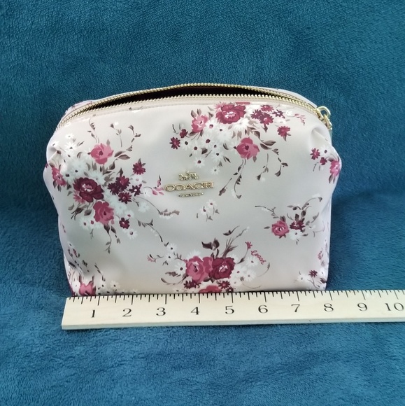 Coach Handbags - Large Floral Print Coach Cosmetic Case.